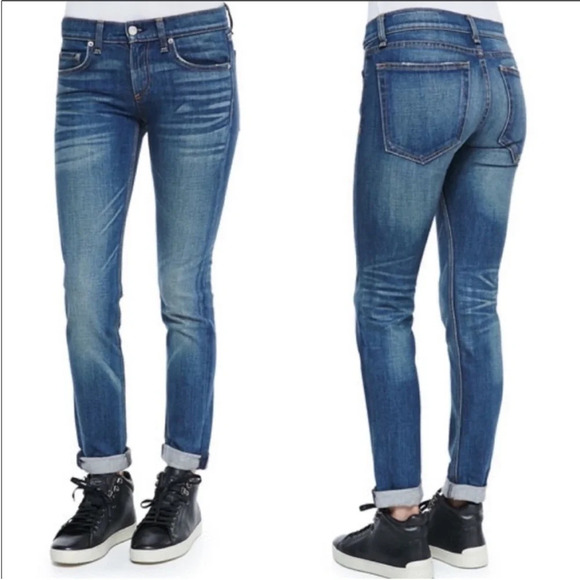 Rag & Bone The Dre Boyfriend Jeans Bradford Denim Casual Women’s 25 - Picture 2 of 11